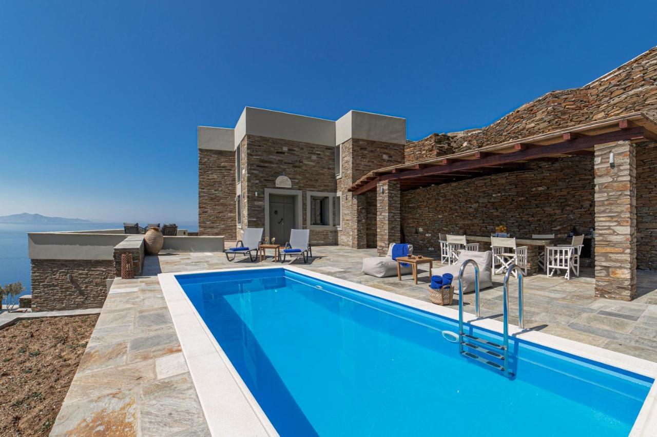 Acron Andros - Luxury Villa With Private Pool Korthio Exterior foto