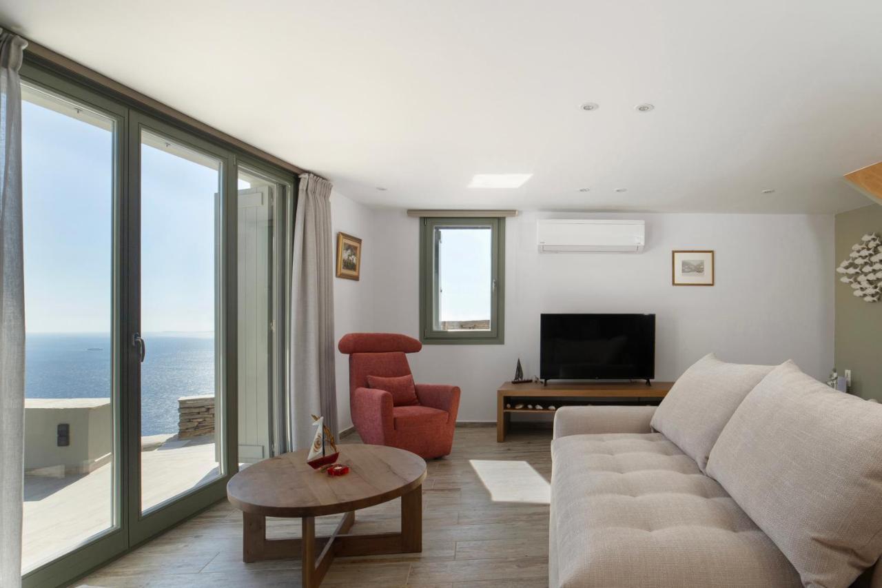 Acron Andros - Luxury Villa With Private Pool Korthio Exterior foto